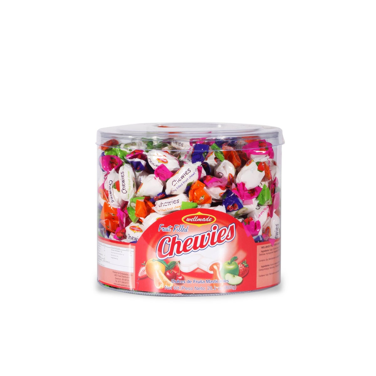 Fruit Chewy Candies Tub "Wellmade" 28.2 oz * 8